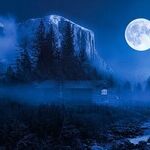 Snow Moon Smiling