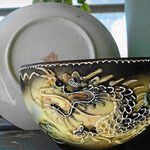 Porcelain Decorated By Fire-Breathing Dragon