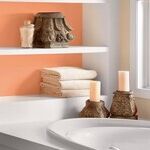 Bathtub With Tangerine Shelves