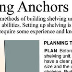 The Correct Wall Anchors Make Strong Shelves